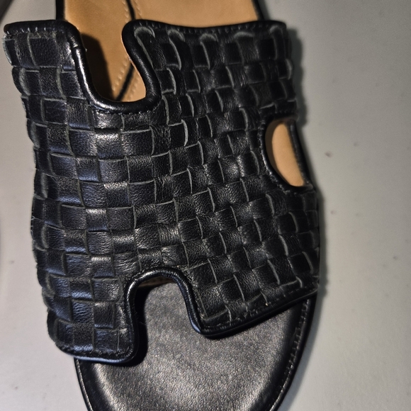 LDP Black Woven Women's Slide Sandals - Picture 3 of 9